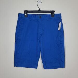 NWT Brooks Brothers blue cotton flat front shorts - 32 waist